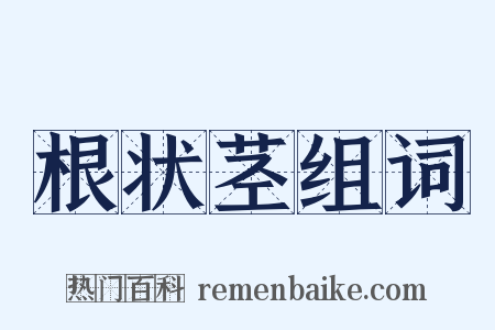 根状茎组词是什么意思的图片
